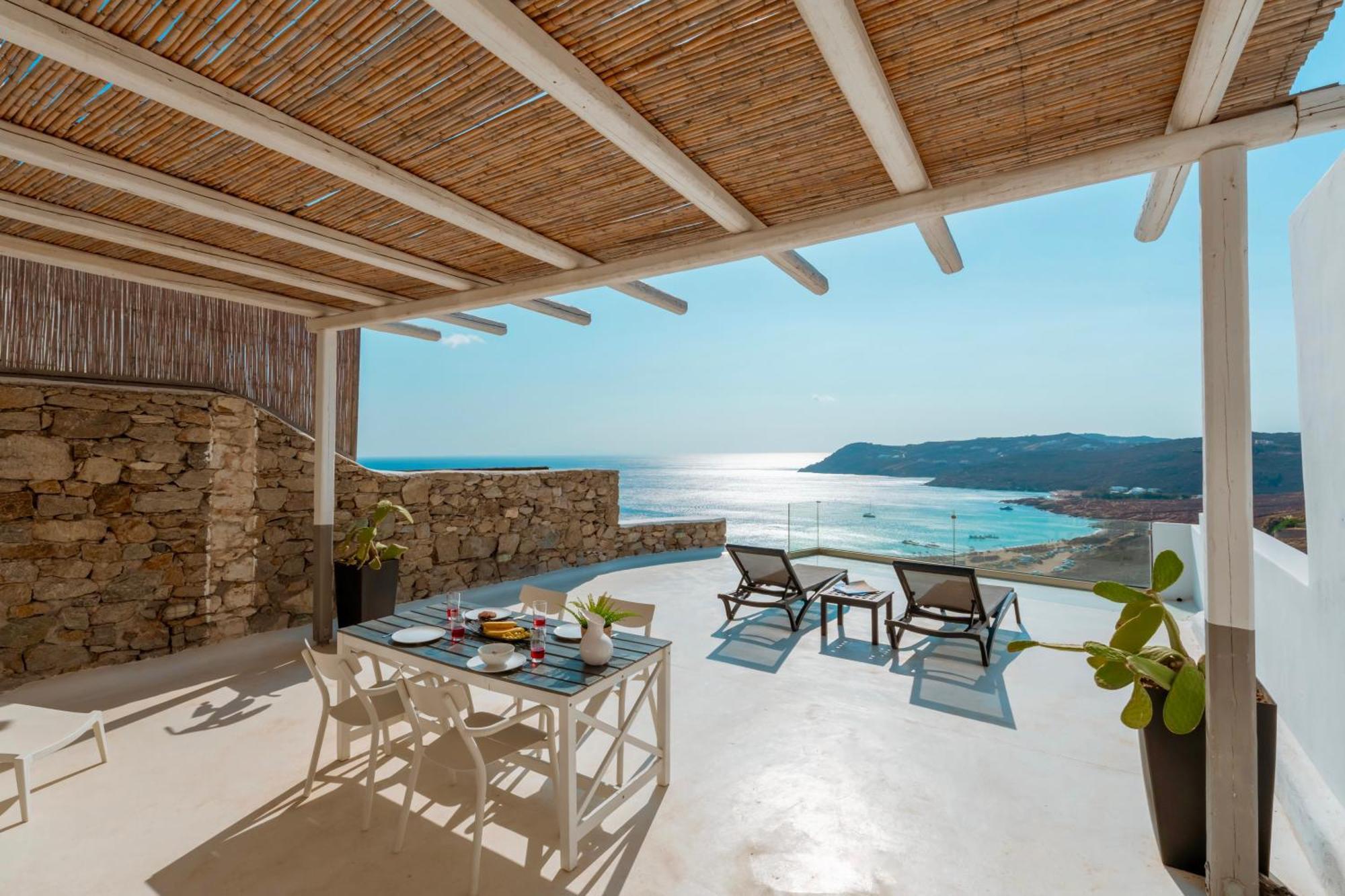 Elia House With Amazing View On The Beach Mykonos Villa Mykonos Town Buitenkant foto