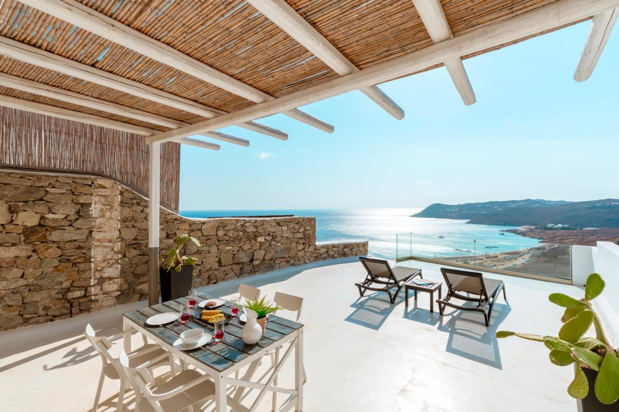Elia House With Amazing View On The Beach Mykonos Villa Mykonos Town Buitenkant foto