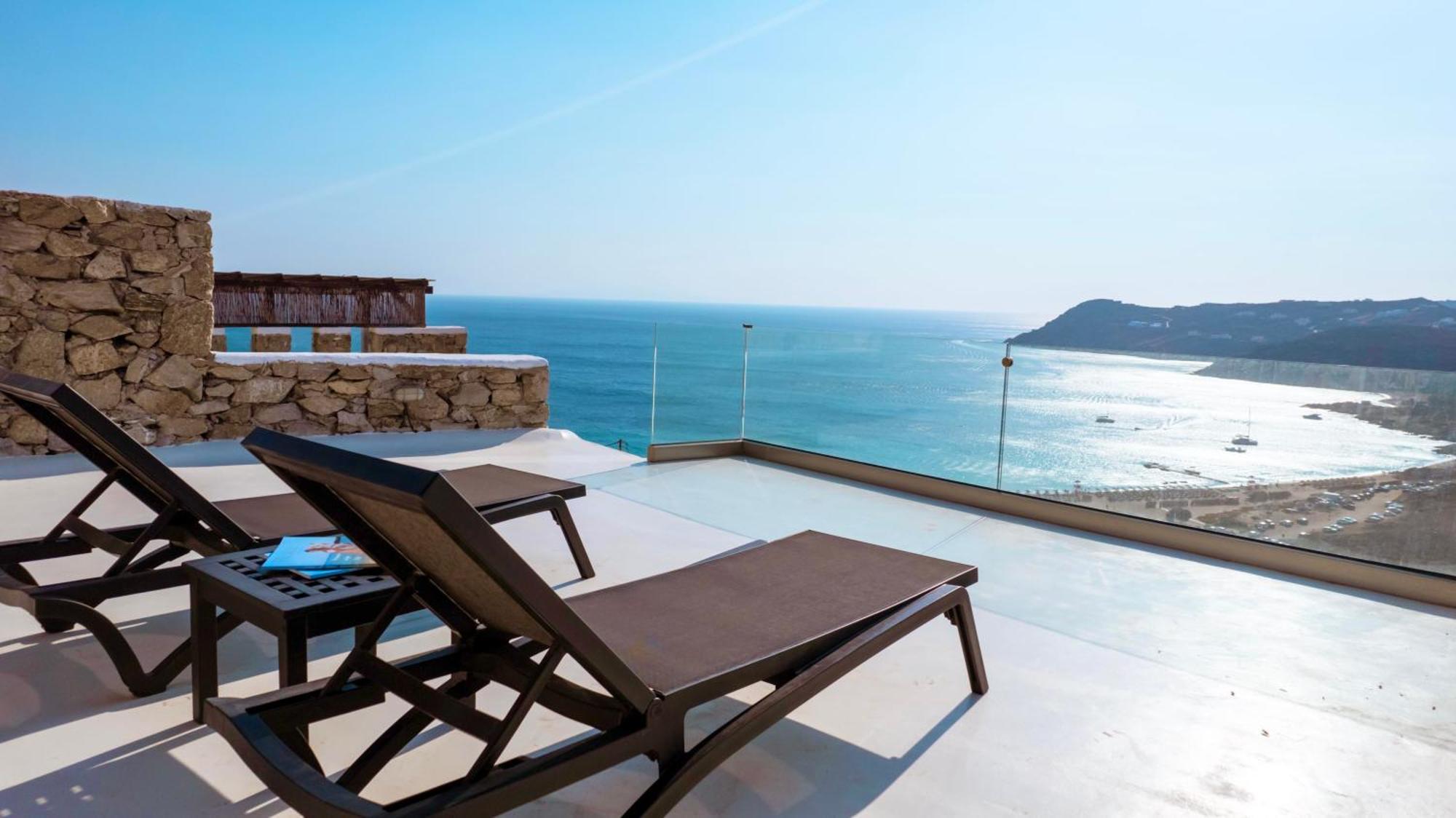 Elia House With Amazing View On The Beach Mykonos Villa Mykonos Town Buitenkant foto